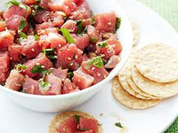 Tuna Poke AAA 1/2"x1/2" Cubes 1 lb Bag