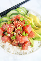 Tuna Poke AAA 1/2"x1/2" Cubes 1 lb Bag